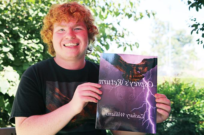 Zach Williams '21 with his new novel